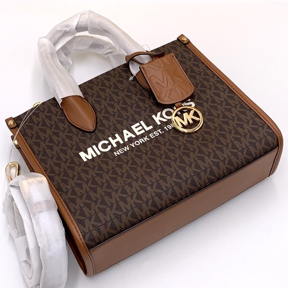HOT DEAL 🔥TODAY Michael Kors Mirella Small Crossbody Tote Bag Brown SIGN… - Picture 15 of 15